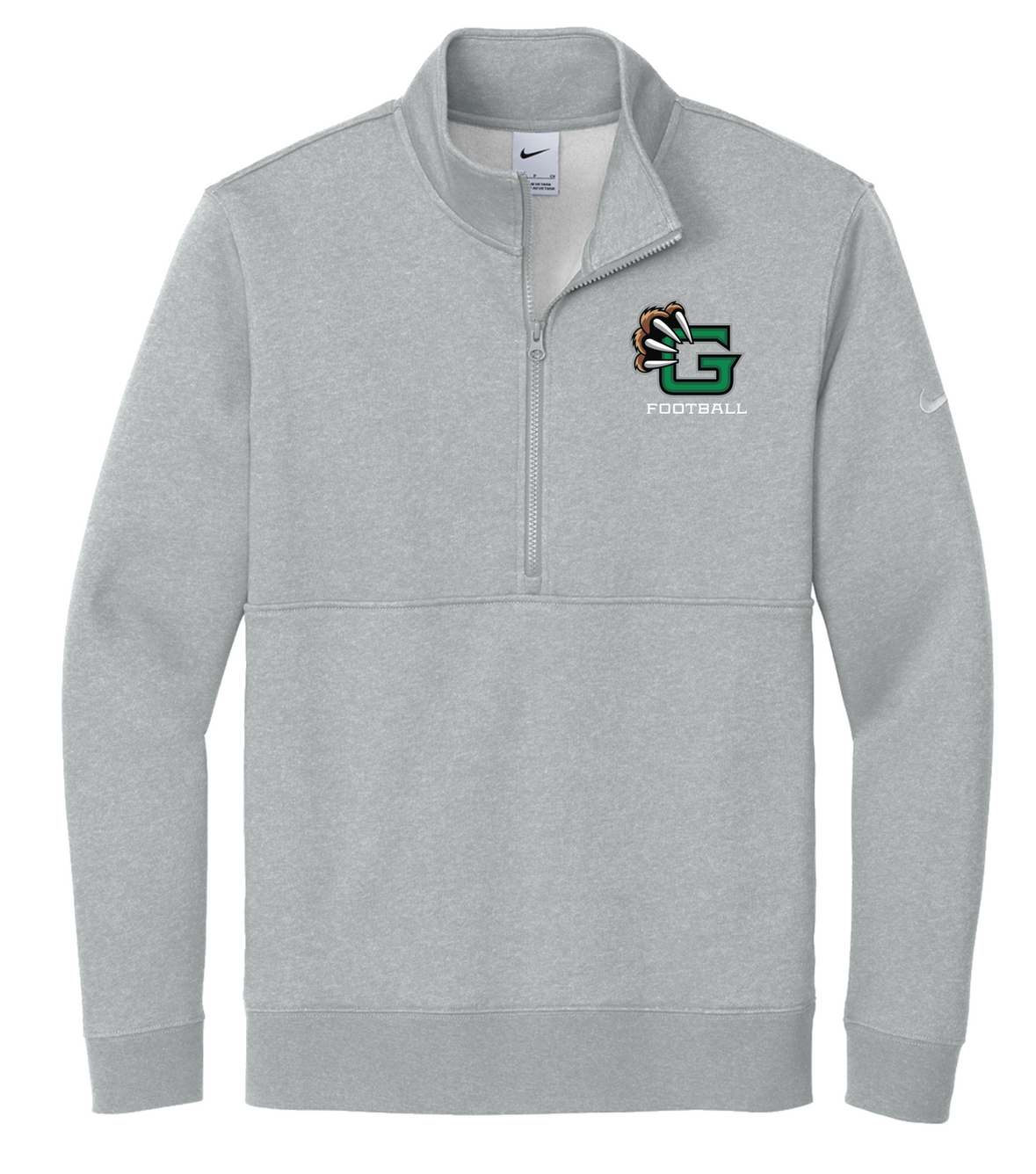 Guilford Football - Nike Club Fleece Sleeve Swoosh 1/2-Zip
