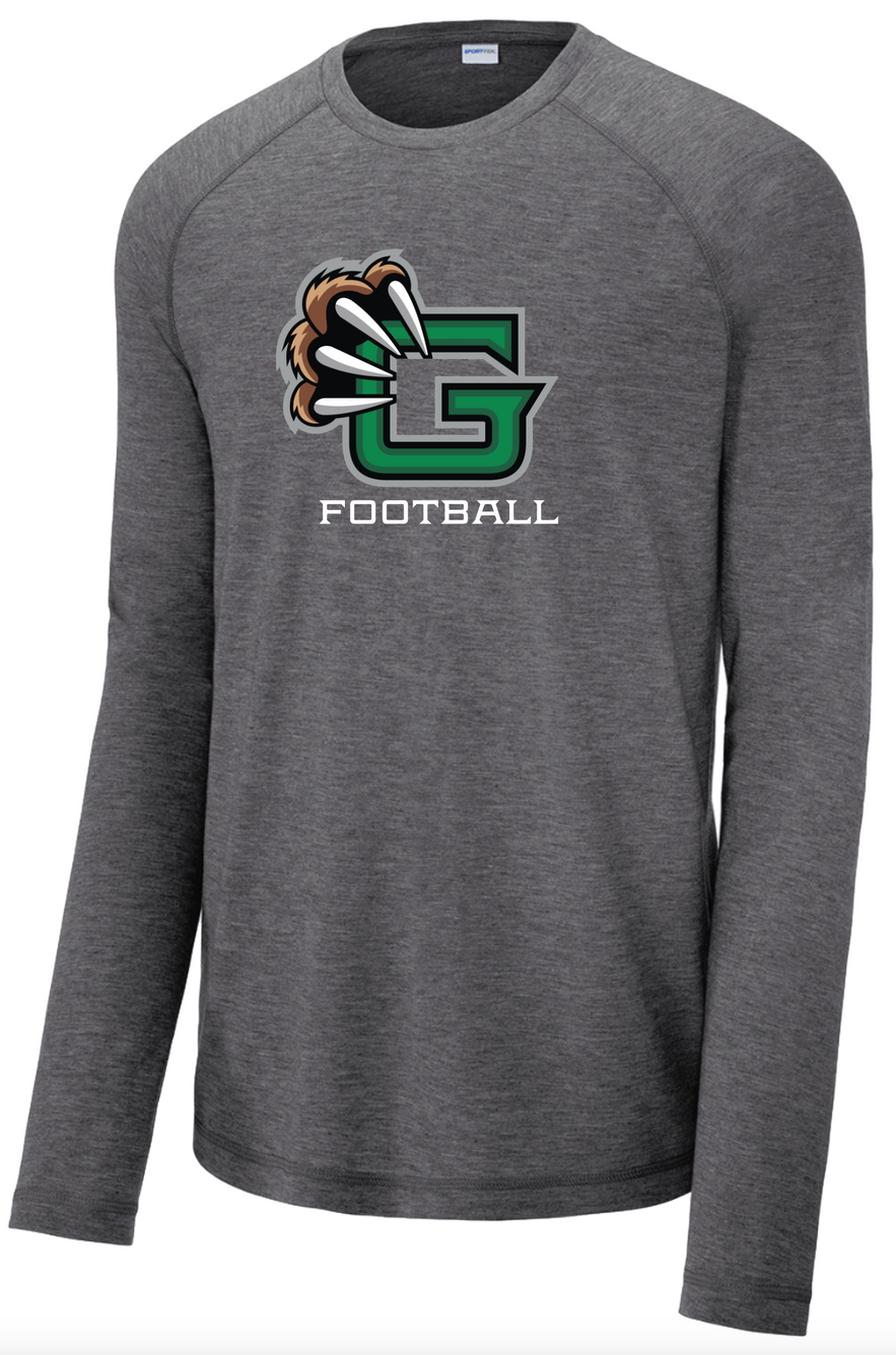 Guilford Football - Tri-Blend Wicking Raglan Long Sleeve Tee