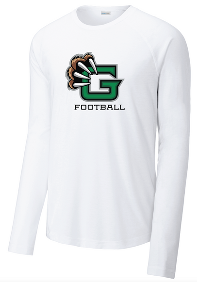 Guilford Football - Tri-Blend Wicking Raglan Long Sleeve Tee