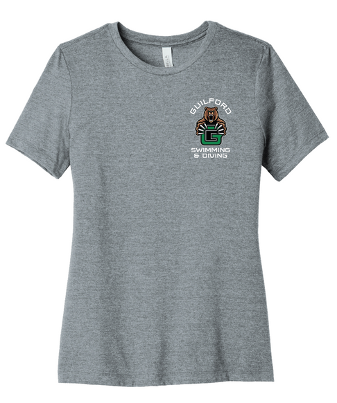 Guilford Swimming & Diving - Women's Relaxed Fit CVC Tee