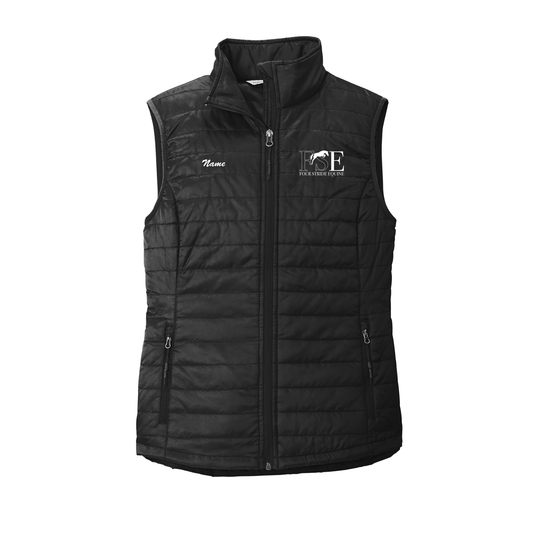 Four Stride Equine - Ladies Packable Puffy Vest (Personalized)