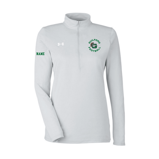 Guilford Football - Grey Ladies' Team Tech Half-Zip (Personalized)