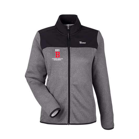BHS Student Services - Women's Venture Heathered Stripe Hybrid Jacket (Personalized)
