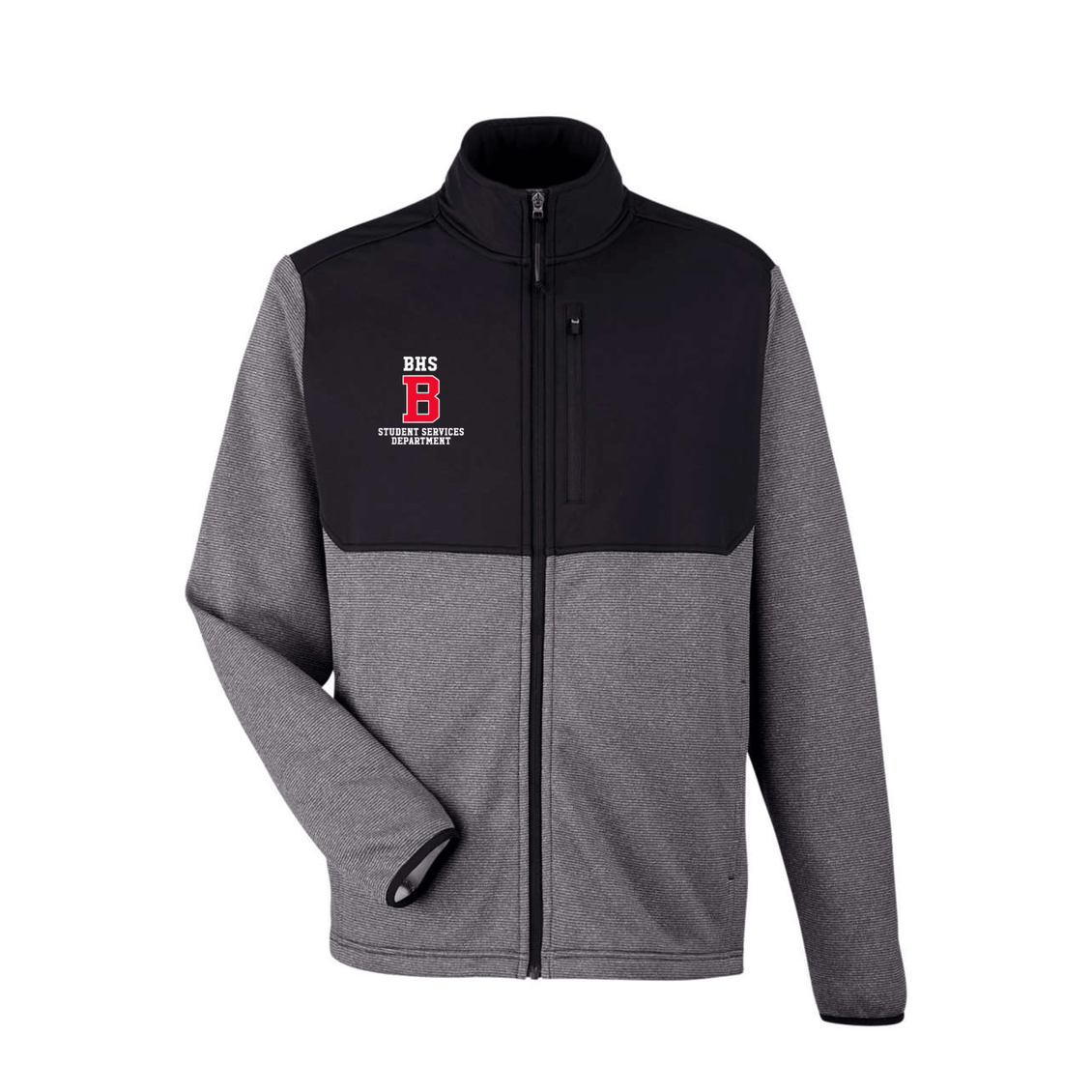 BHS Student Services - Men's Venture Heathered Stripe Hybrid Jacket