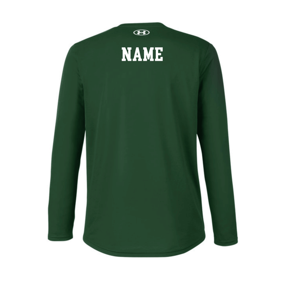 Guilford Football - Forest Green Men's Team Tech Long-Sleeve T-Shirt (Personalized)