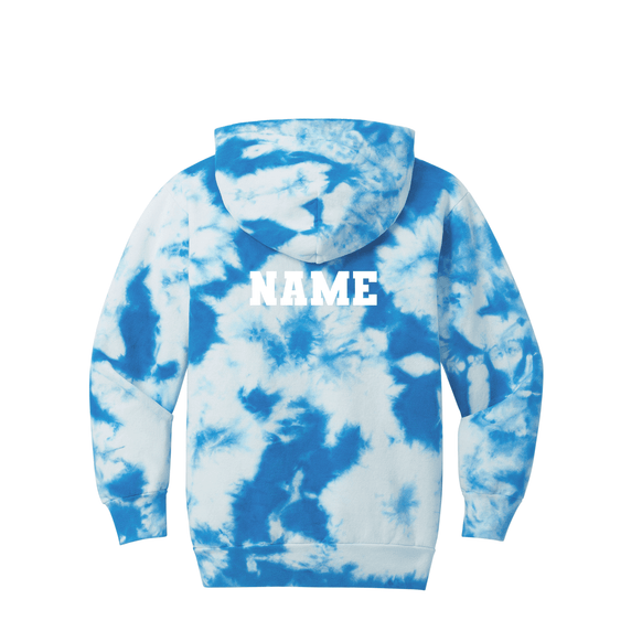 Killingworth Elementary - True Royal Youth Crystal Tie-Dye Pullover Hoodie (Personalized)