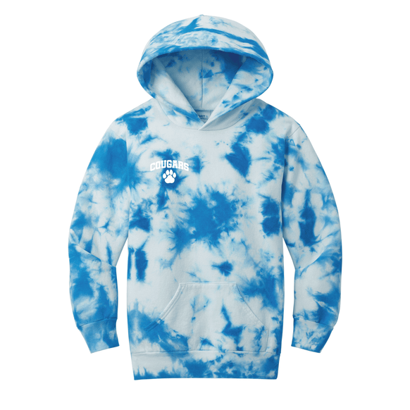 Killingworth Elementary - True Royal Youth Crystal Tie-Dye Pullover Hoodie (Personalized)