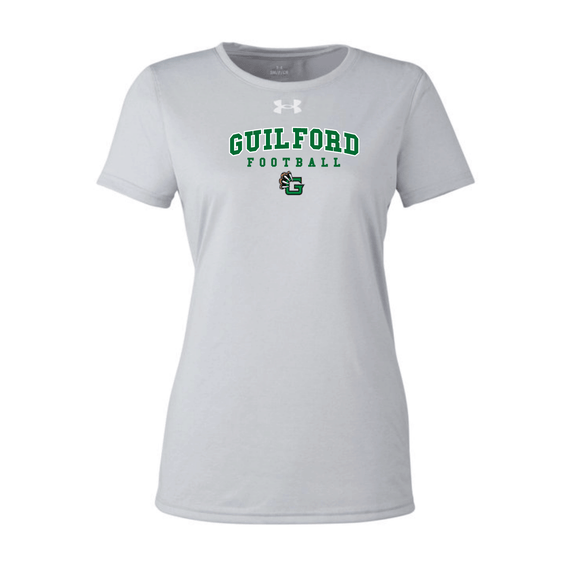 Guilford Football - Grey Ladies' Team Tech T-Shirt (Personalized)