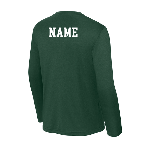 Guilford Football - Forest Green Youth Long Sleeve PosiCharge® Competitor™ Tee (Personalized)