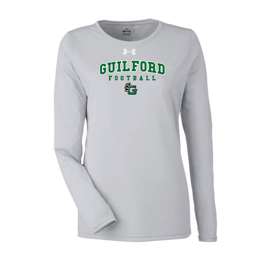 Guilford Football - Grey Ladies' Team Tech Long-Sleeve T-Shirt