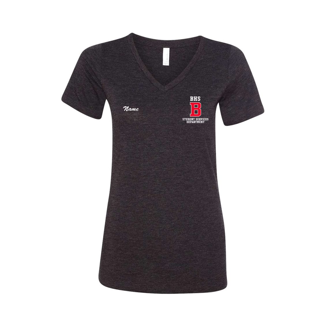 BHS Student Services - Women's Relaxed Triblend Short Sleeve V-Neck Tee (Personalized)
