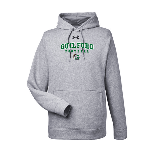 Guilford Football - Grey Men's Hustle Pullover Hooded Sweatshirt