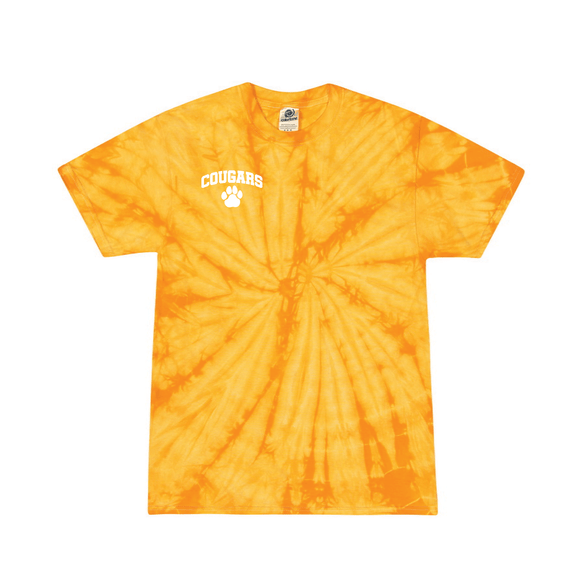 Killingworth Elementary - Spider Gold Youth Multi-Color Tie-Dyed T-Shirt (Personalized)