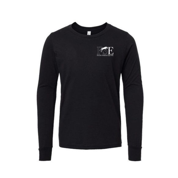 Four Stride Equine - Youth Heather CVC Long Sleeve Tee