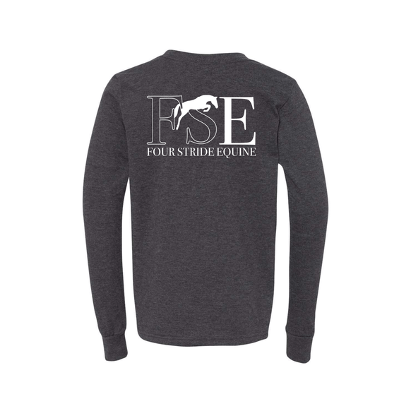 Four Stride Equine - Youth Heather CVC Long Sleeve Tee