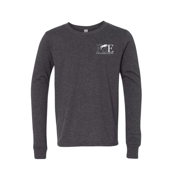 Four Stride Equine - Youth Heather CVC Long Sleeve Tee