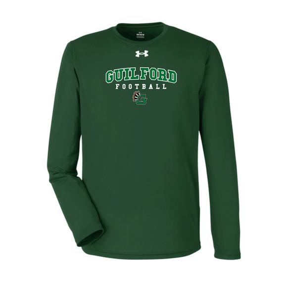 Guilford Football - Forest Green Men's Team Tech Long-Sleeve T-Shirt (Personalized)