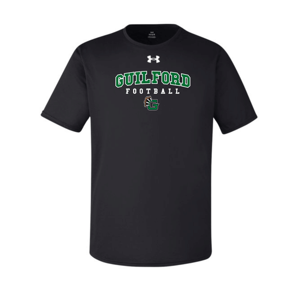 Guilford Football - Black Men's Team Tech T-Shirt (Personalized)