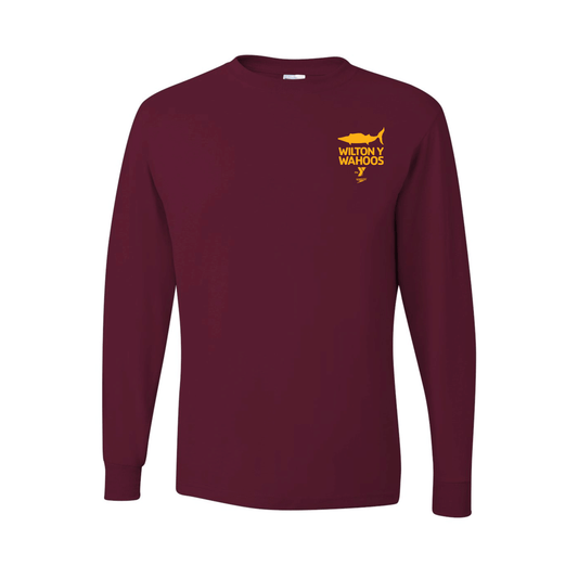 Wilton Y Wahoos - Dri-Power® Long Sleeve 50/50 T-Shirt