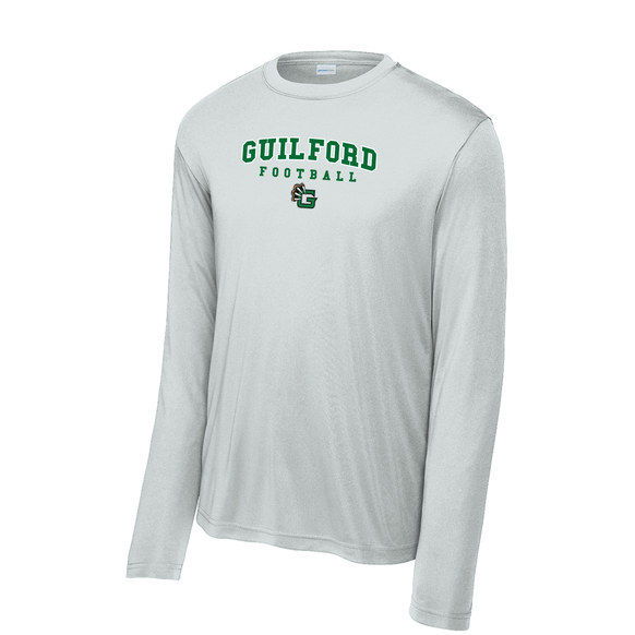 Guilford Football - Grey Men's Long Sleeve PosiCharge® Competitor™ Tee (Personalized)