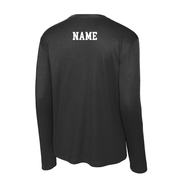 Guilford Football - Black Men's Long Sleeve PosiCharge® Competitor™ Tee (Personalized)