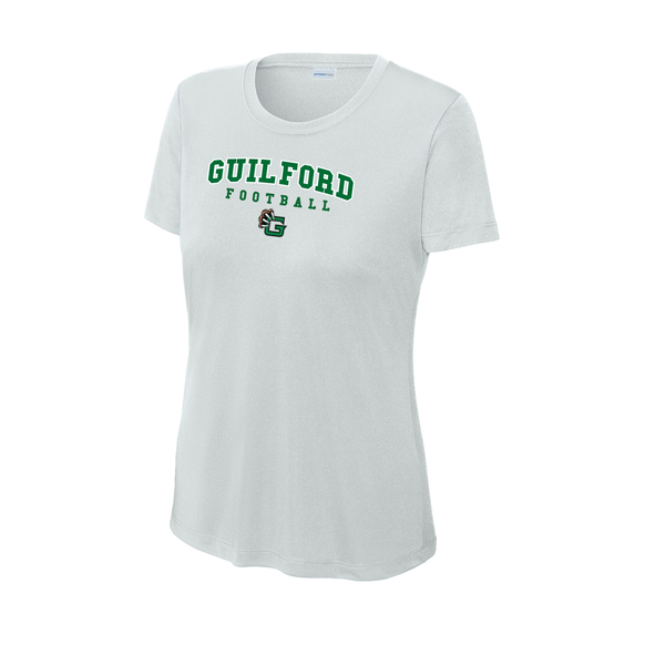 Guilford Football - Grey Ladies PosiCharge® Competitor™ Tee (Personalized)