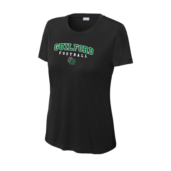 Guilford Football - Black Ladies PosiCharge® Competitor™ Tee (Personalized)