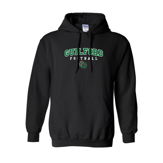 Guilford Football - Black Men's Heavy Blend™ Hooded Sweatshirt