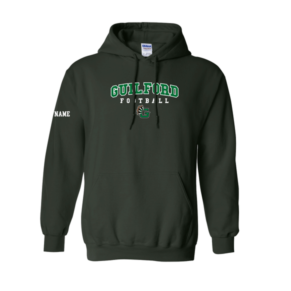 Guilford Football - Forest Green Men's Heavy Blend™ Hooded Sweatshirt (Personalized)