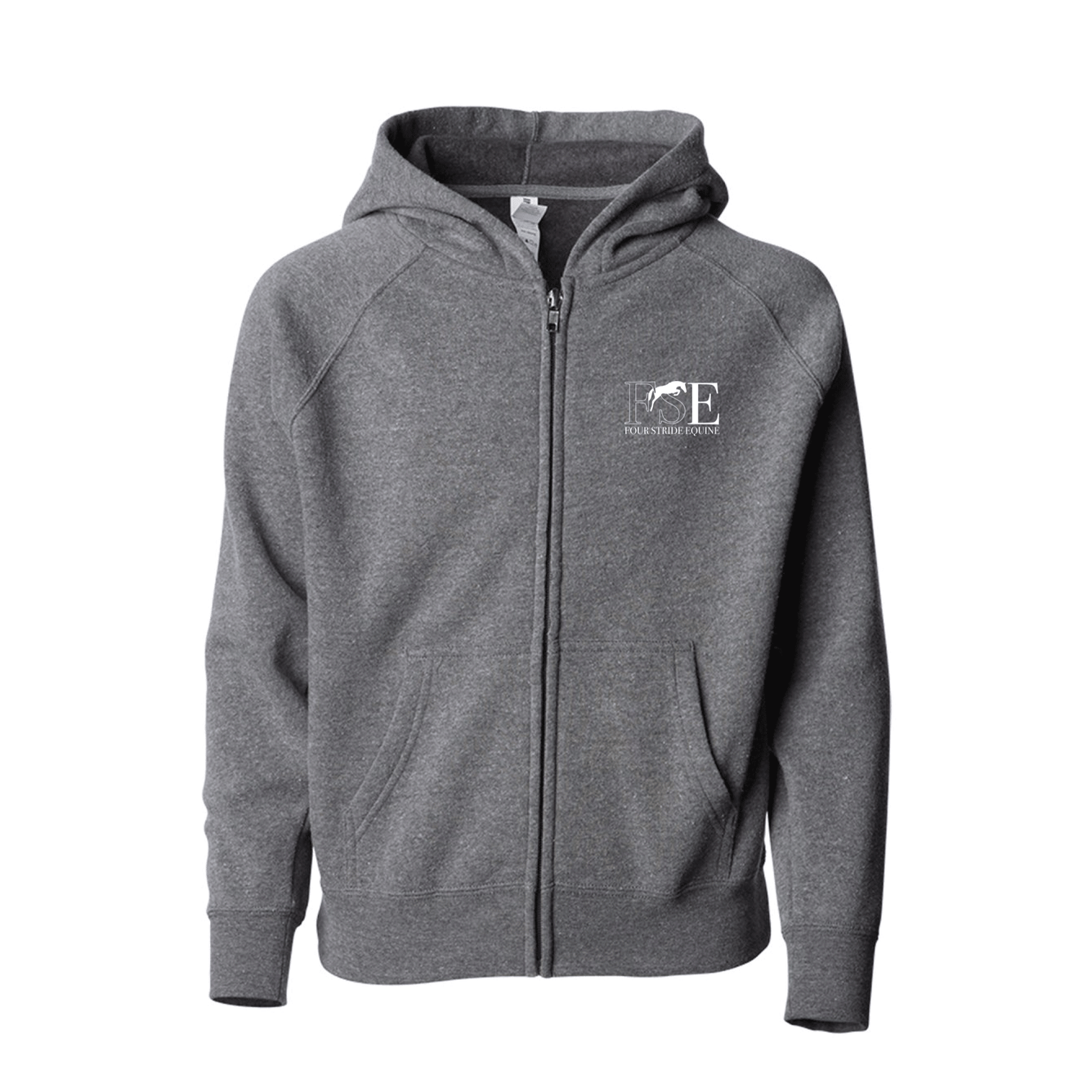 Four Stride Equine - Youth Lightweight Special Blend Raglan Zip Hood
