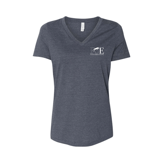 Four Stride Equine - Women's Relaxed Heather CVC V-Neck Tee