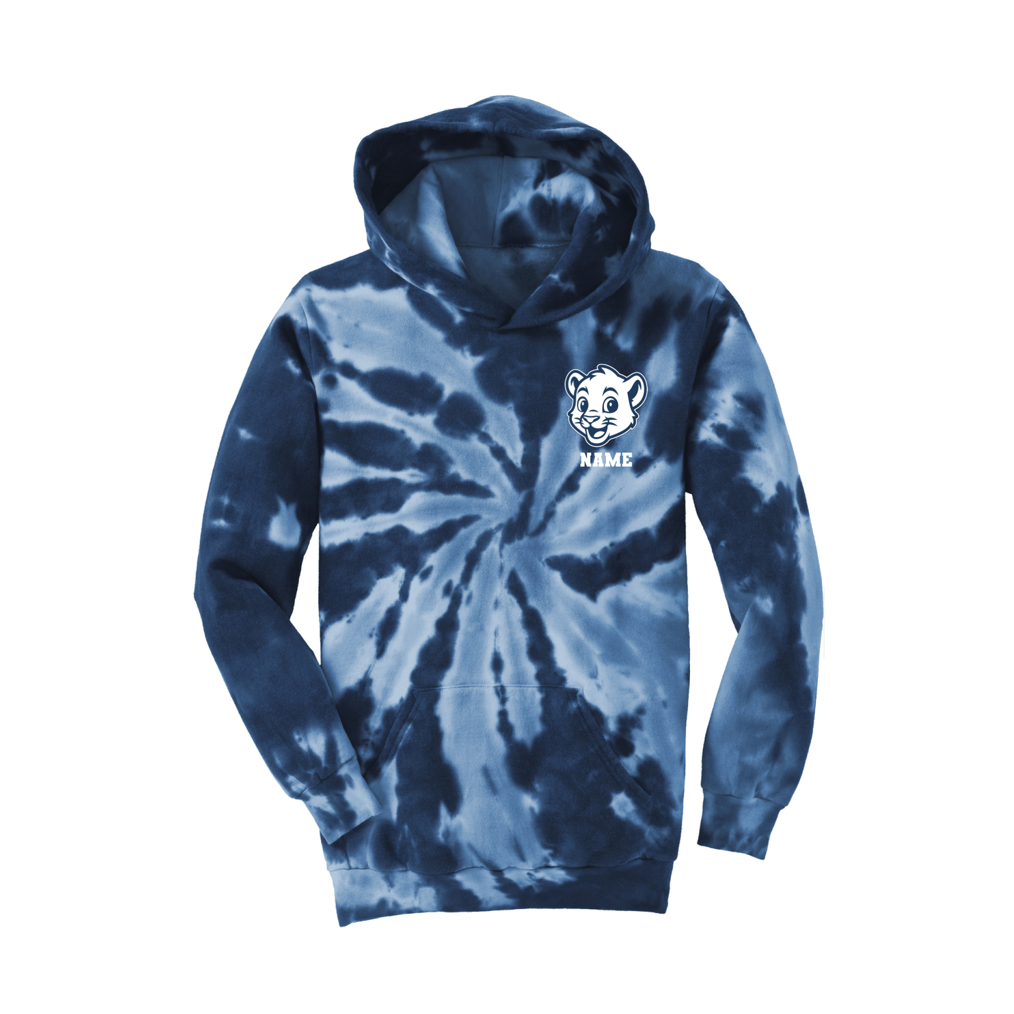 Killingworth Elementary - Youth Tie-Dye Pullover Hooded Sweatshirt (Personalized)
