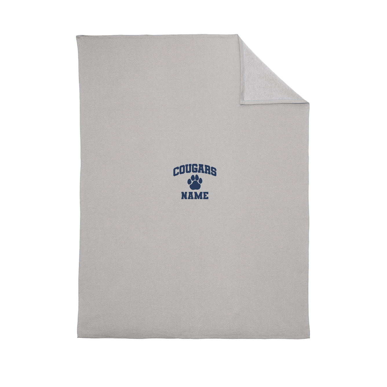 Killingworth Elementary - Athletic Grey Oversized Core Fleece Sweatshirt Blanket (Personalized)