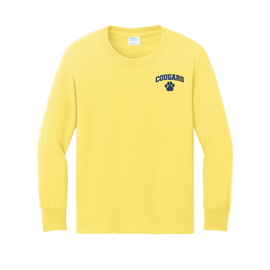Killingworth Elementary - Yellow Youth Long Sleeve Core Cotton Tee (Personalized)