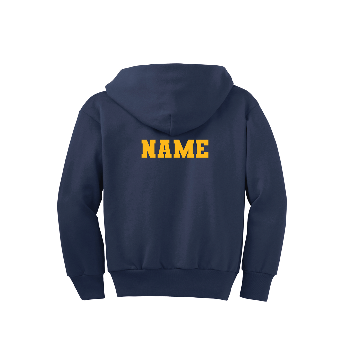 Killingworth Elementary - Navy Youth Core Fleece Full-Zip Hooded Sweatshirt (Personalized)