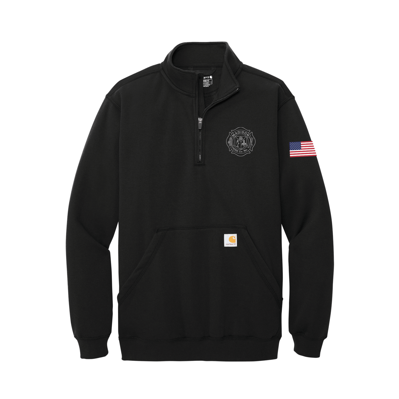 Madison Hose Company - Midweight 1/4-Zip Mock Neck Sweatshirt
