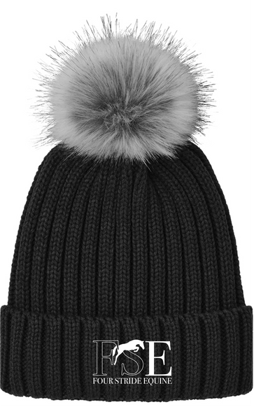 Four Stride Equine - Faux Fur Pom Beanie