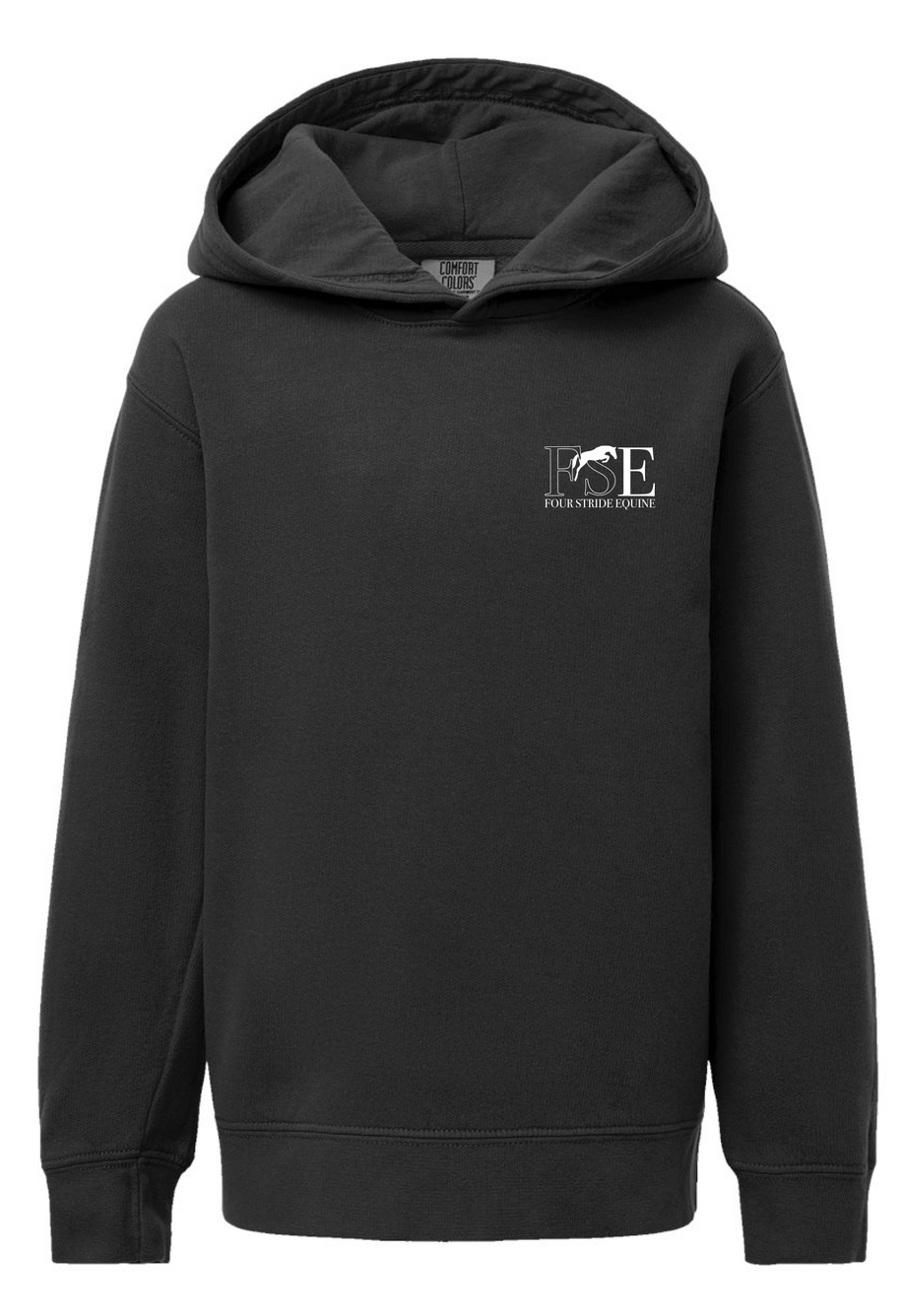 Four Stride Equine - Youth Lightweight Hooded Sweatshirt (Personalized)