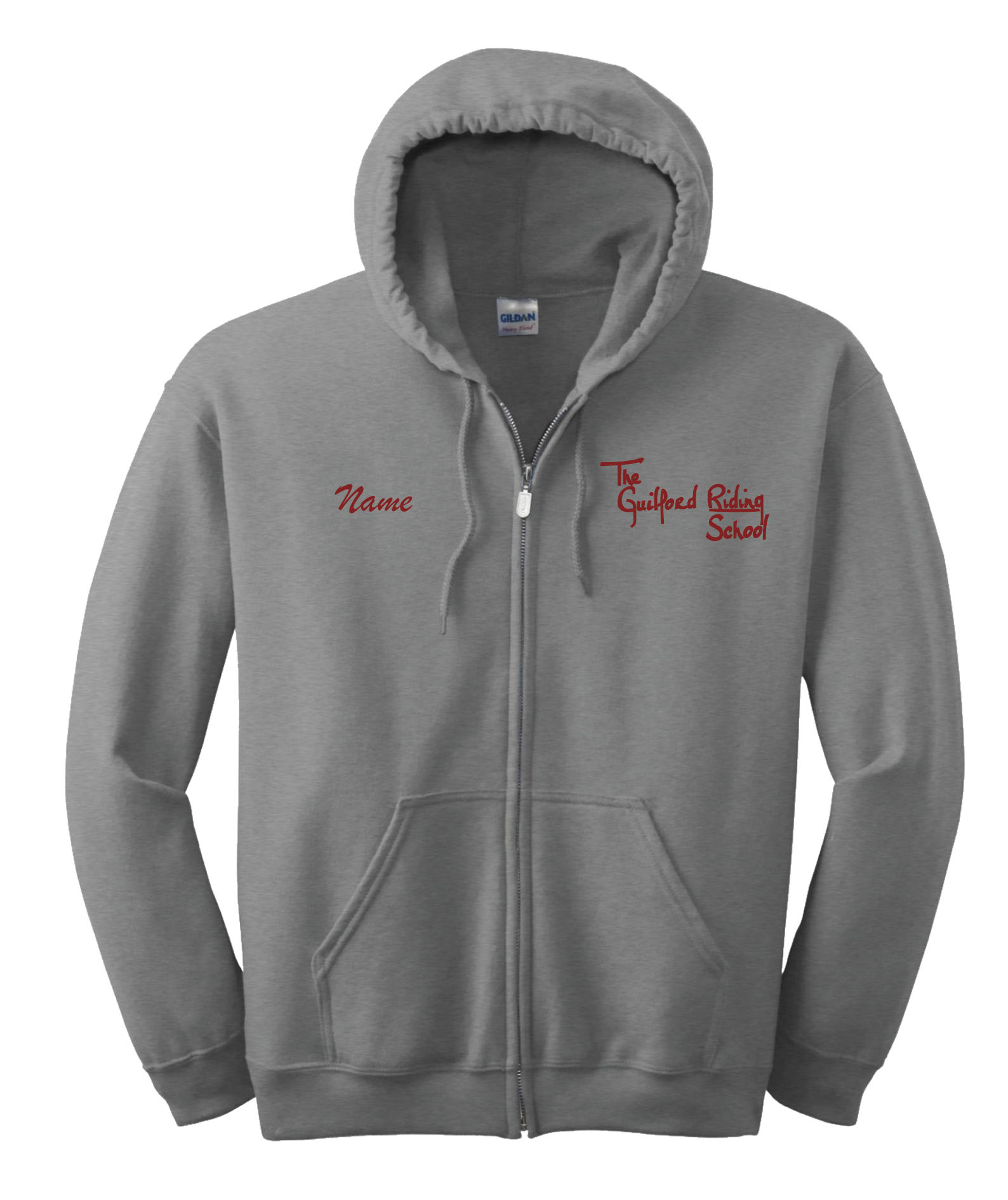 Guilford Riding School - Youth Full-Zip Hooded Sweatshirt (Personalized)