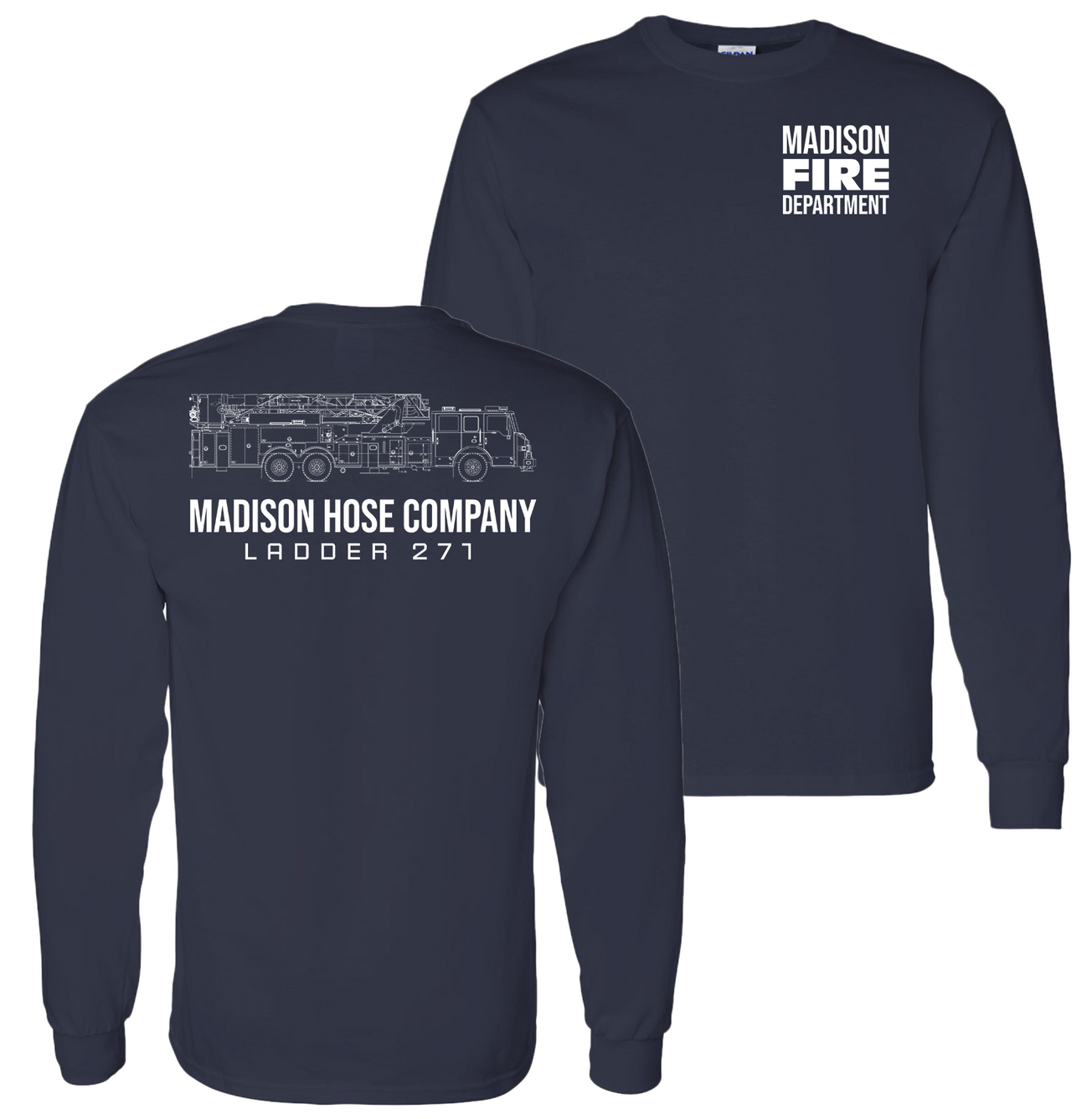 Madison Hose Company - Heavy Cotton™ 100% Cotton Long Sleeve T-Shirt
