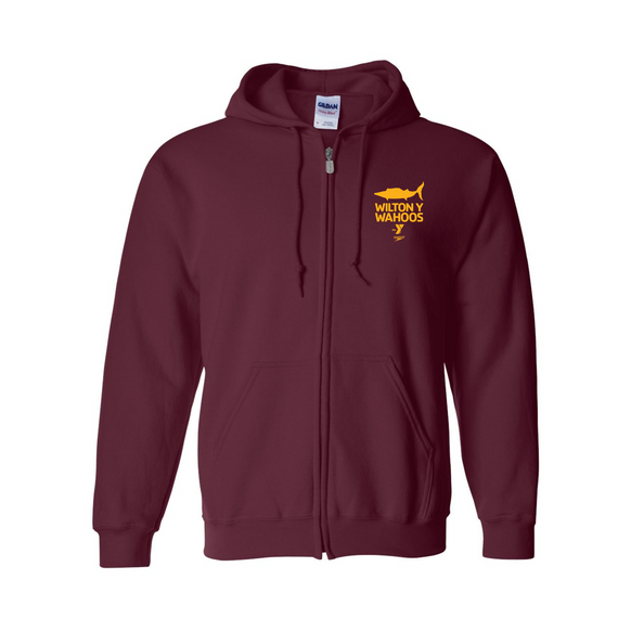 Wilton Y Wahoos - Heavy Blend™ Full-Zip Hooded Sweatshirt