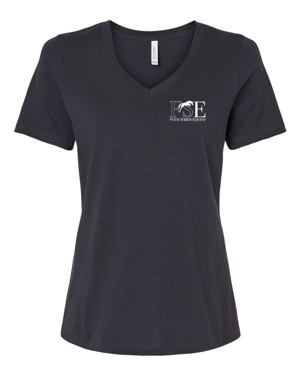Four Stride Equine - Women’s Relaxed Jersey V-Neck Tee