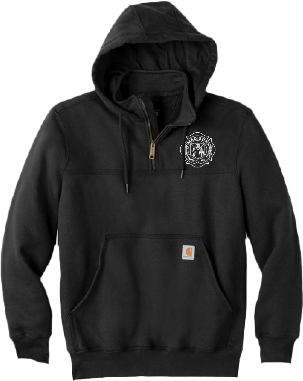Madison Hose Company - Heavyweight Hooded Zip Mock Sweatshirt