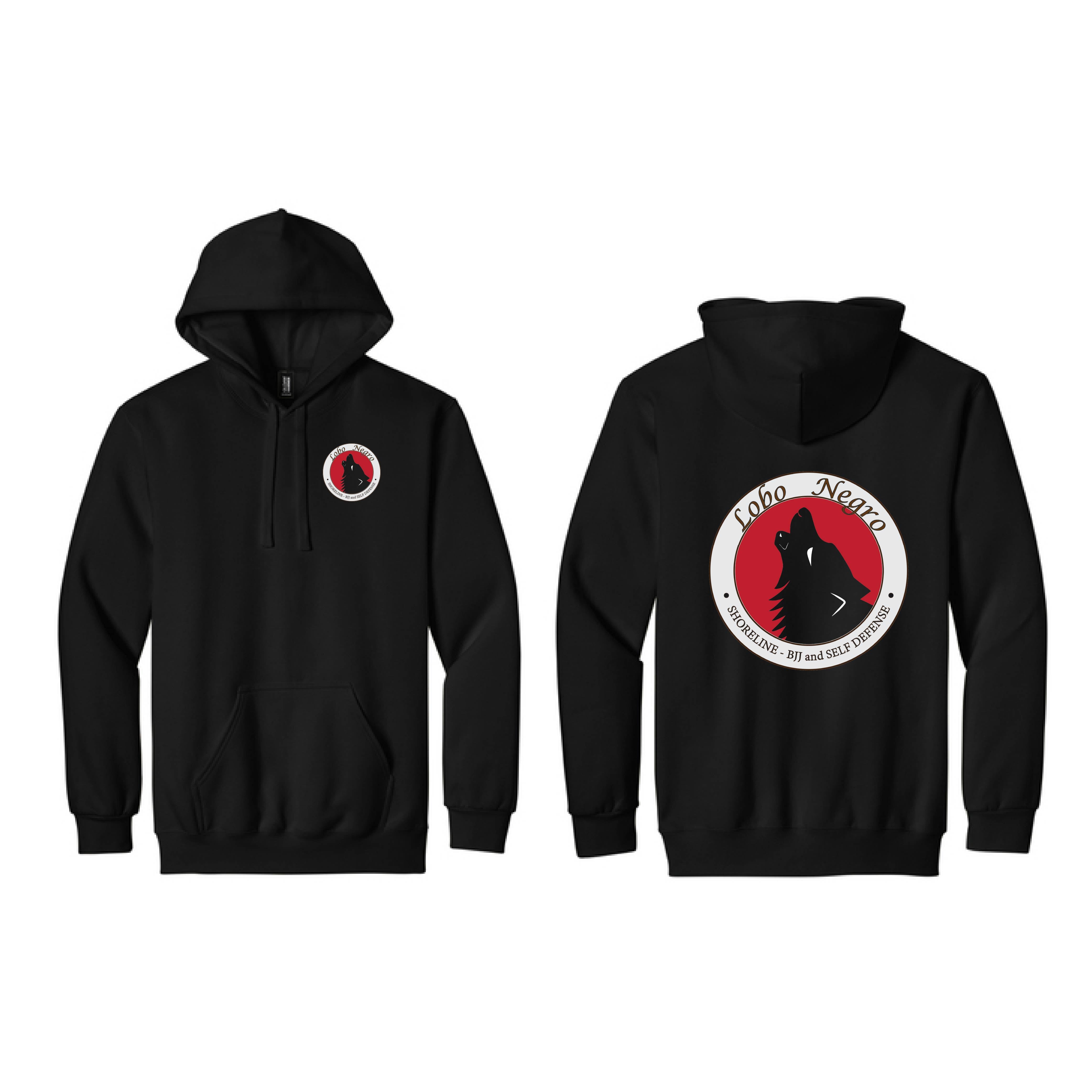 Black Wolf Shoreline - Maxweight Hooded Sweatshirt