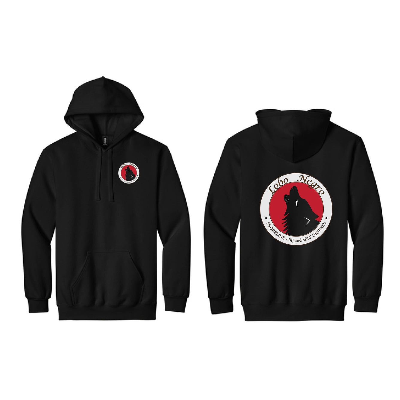 Black Wolf Shoreline - Maxweight Hooded Sweatshirt
