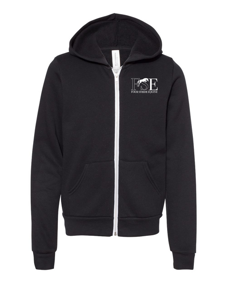 Four Stride Equine - Youth Sponge Fleece Full-Zip Hoodie