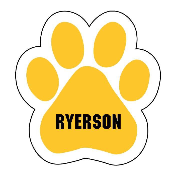 Ryerson - Paw Print Sticker